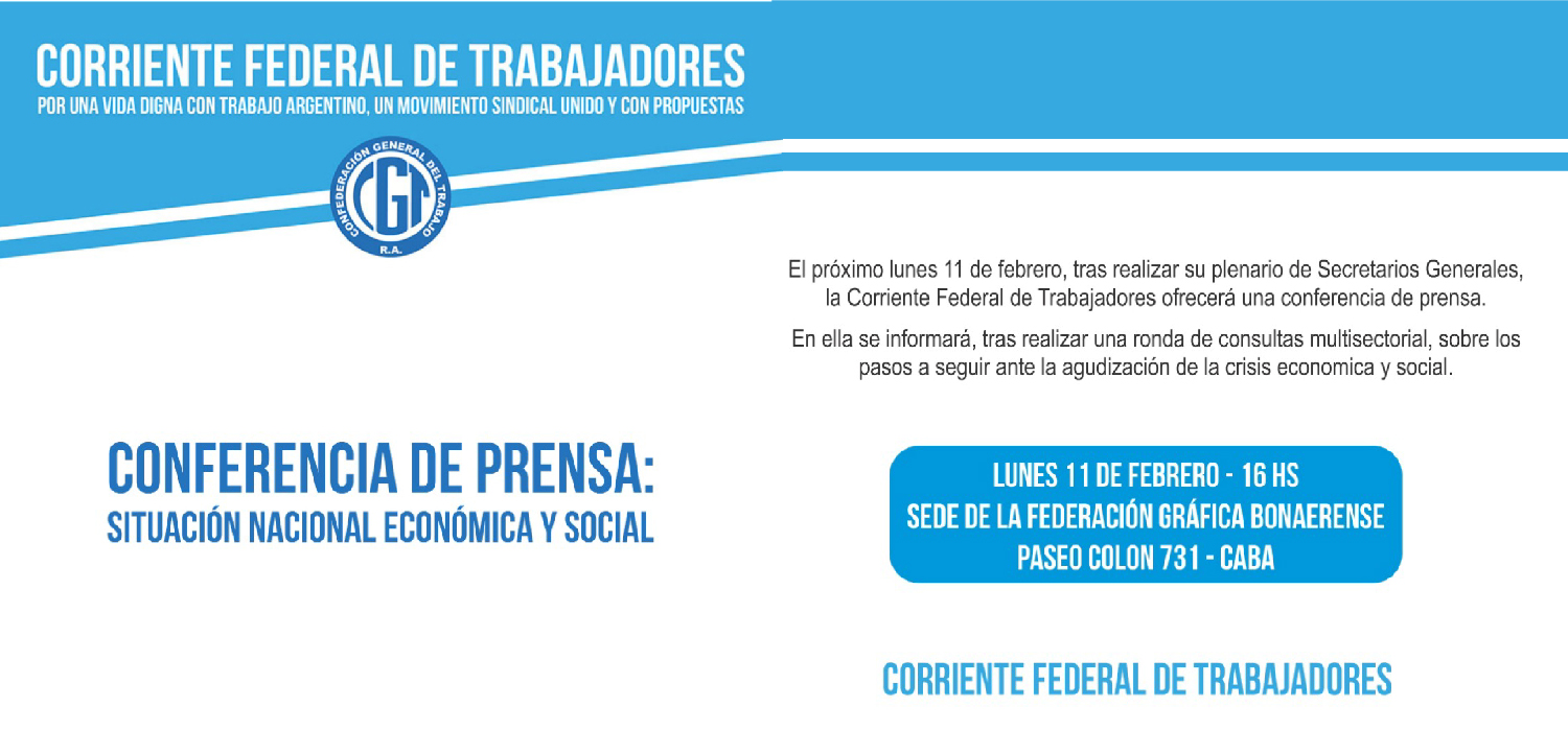 11/2 – Conferencia de prensa de la Corriente Federal de Trabajadores