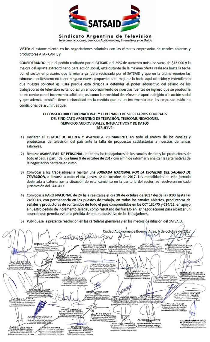 Plan de lucha por el salario