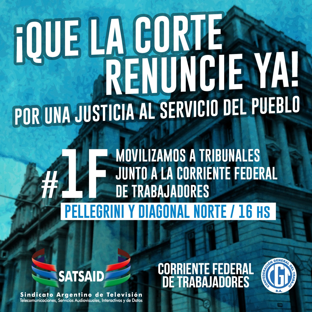 EL #1F MOVILIZAMOS POR UNA JUSTICIA AL SERVICIO DEL PUEBLO