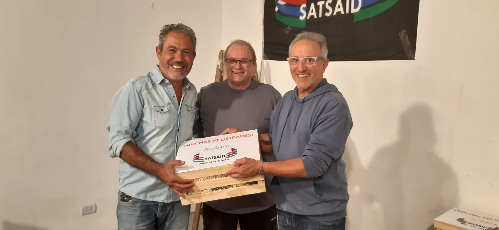 HORACIO ARRECEYGOR Y HORACIO DRI EN LA CENA DE FIN DE AÑO DE SATSAID MAR DEL PLATA 