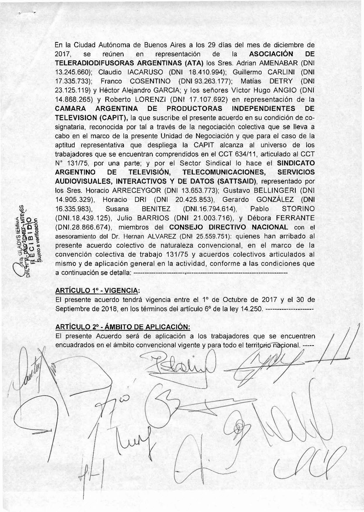 Se firmó el acuerdo con ATA-CAPIT