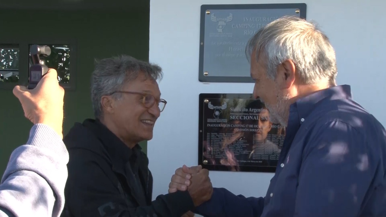 Arreceygor presente en la inauguración del camping de Río Gallegos