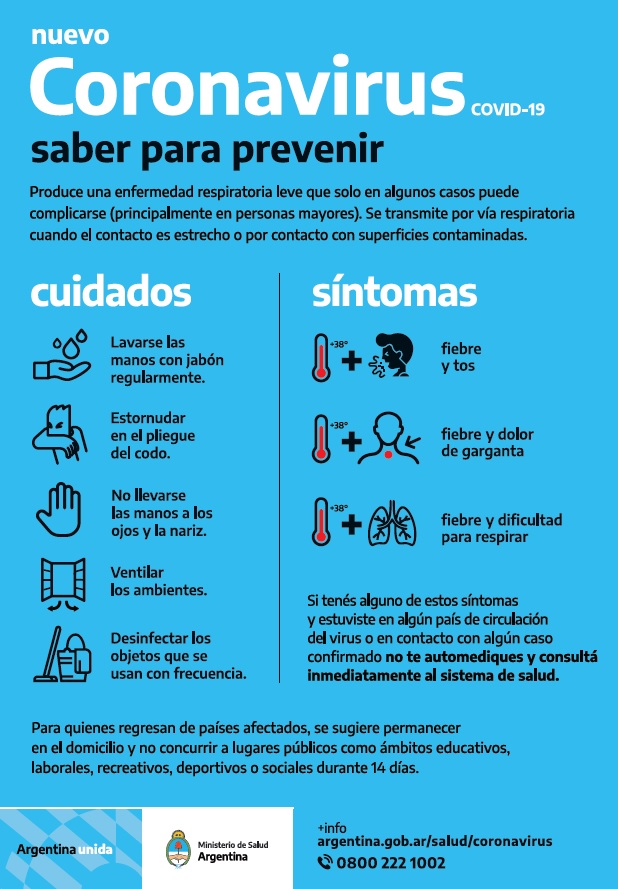 INFORMACIÓN DEL MINISTERIO DE SALUD SOBRE NUEVO CORONAVIRUS