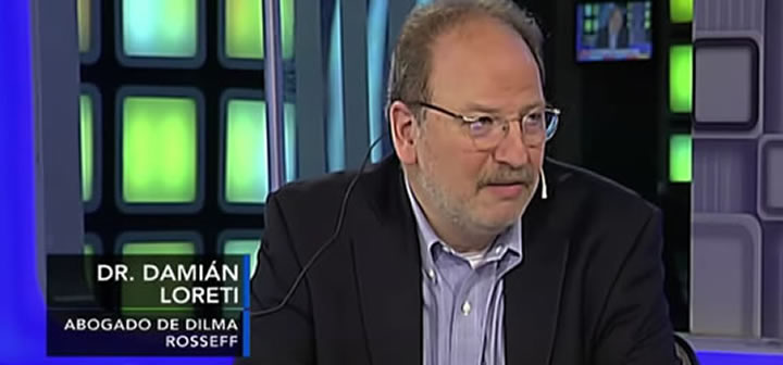 Damián Loreti en defensa de Dilma
