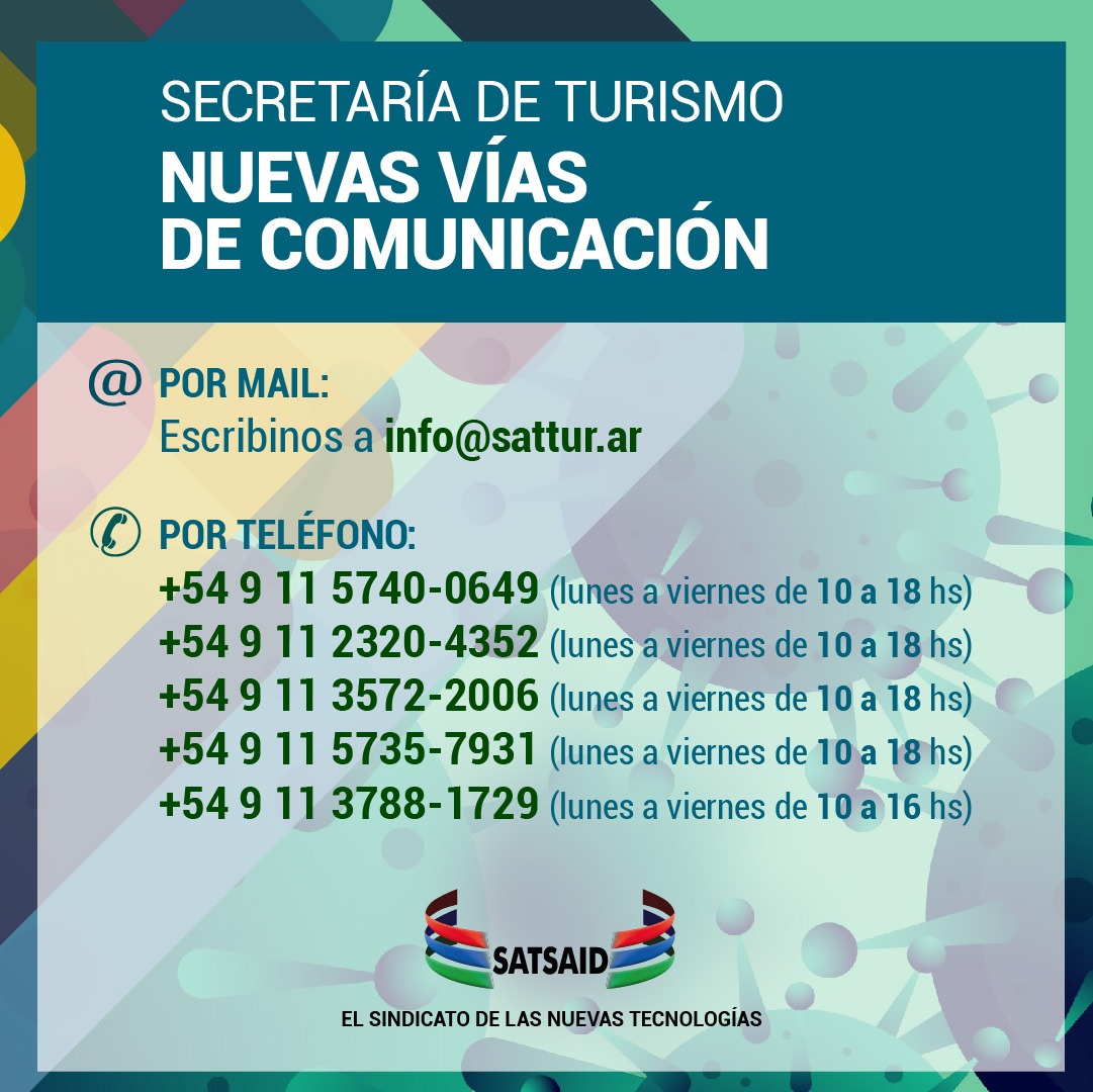 SEC. DE TURISMO: NUEVAS VÍAS DE COMUNICACIÓN