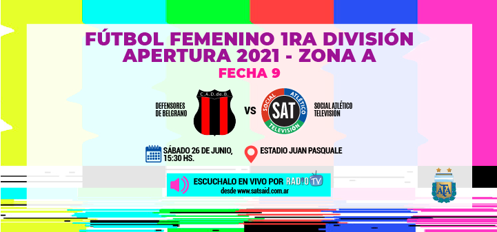 FÚTBOL FEMENINO: EL SAT VISITA A DEFENSORES DE BELGRANO