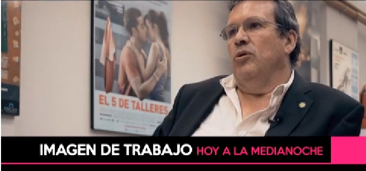 HOY A LA MEDIANOCHE, IMAGEN DE TRABAJO CON: ARNALDO DUBIN Y TRISTÁN BAUER