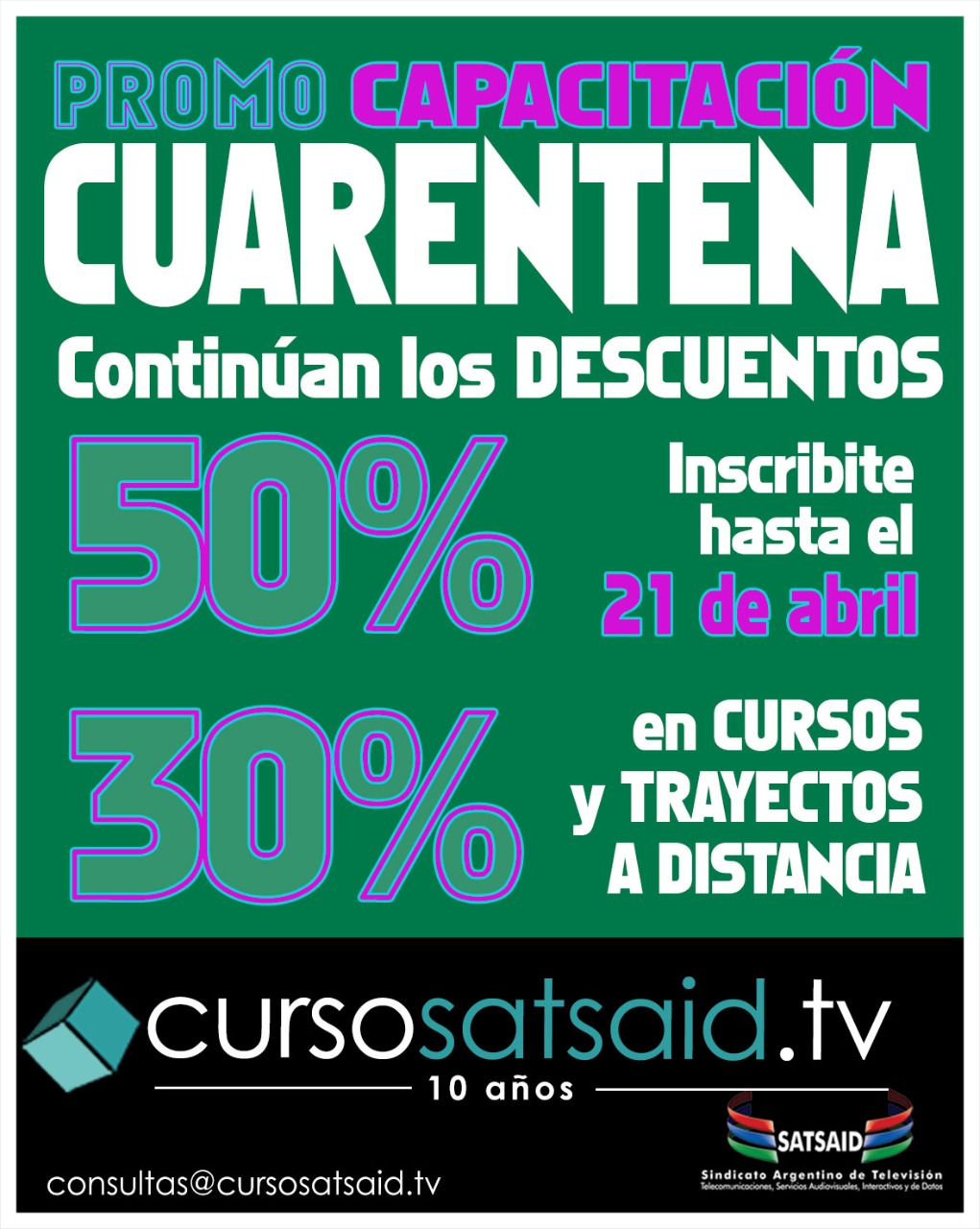 CONTINÚAN LOS DESCUENTOS DURANTE LA CUARENTENA