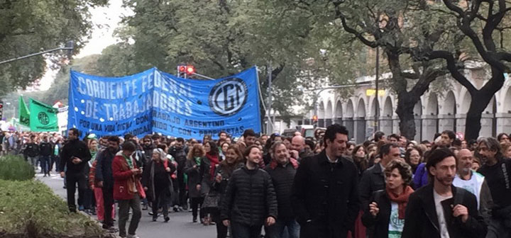 La CFT se movilizó en solidaridad con los despedidos del Ministerio de Agroindustria