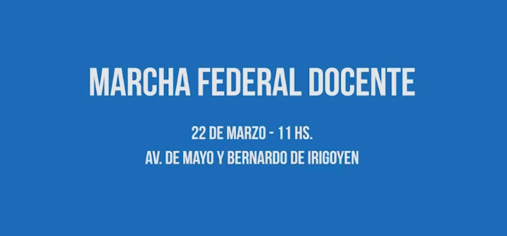 La Corriente Federal apoya la marcha docente
