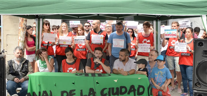 Los trabajadores del Canal de la Ciudad brindaron una conferencia de prensa
