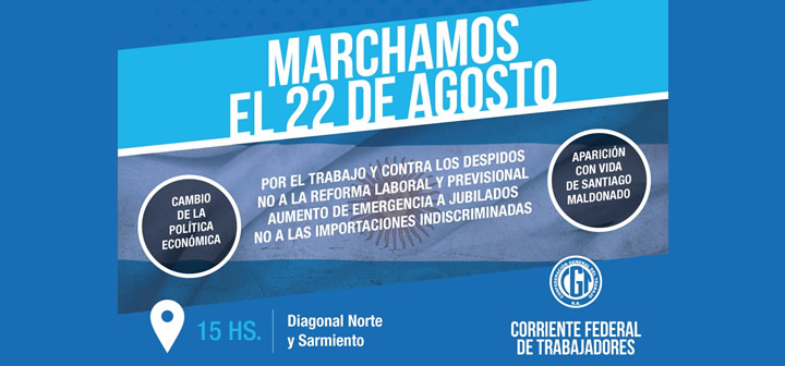 Marchamos el 22 de Agosto
