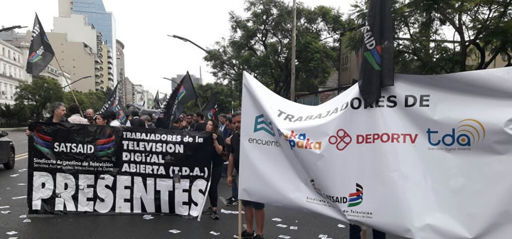 Movilización contra los despidos en los Medios Públicos
