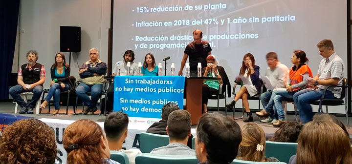 NO AL VACIAMIENTO DE LOS MEDIOS PÚBLICOS: Conferencia de Prensa de los trabajadores