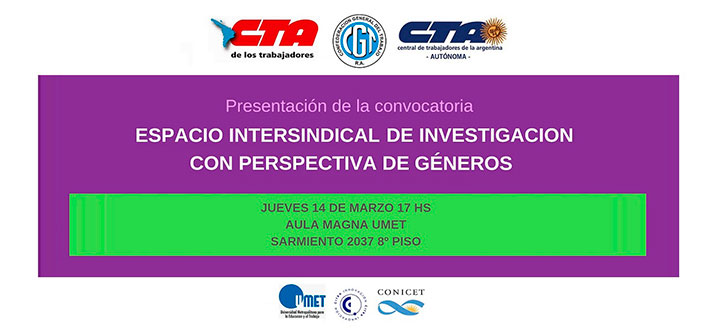 Nuevo espacio intersindical con perspectiva de Género