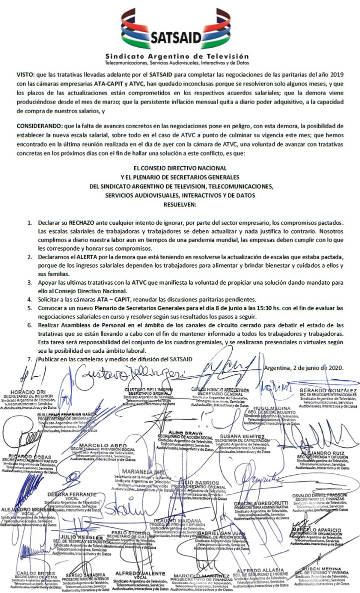 PARITARIAS: ESTADO DE ALERTA