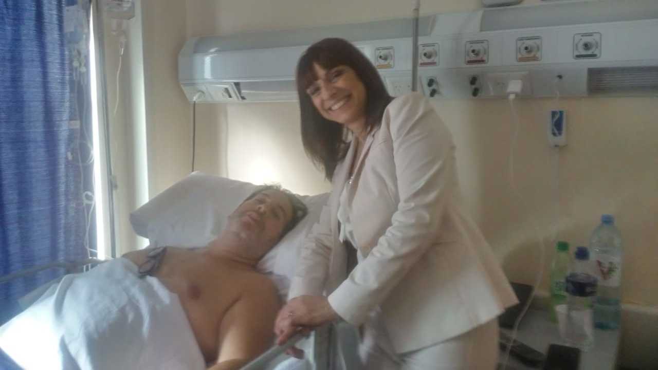 Rosario Lufrano visitó ayer a nuestro compañero Mario Cumbo