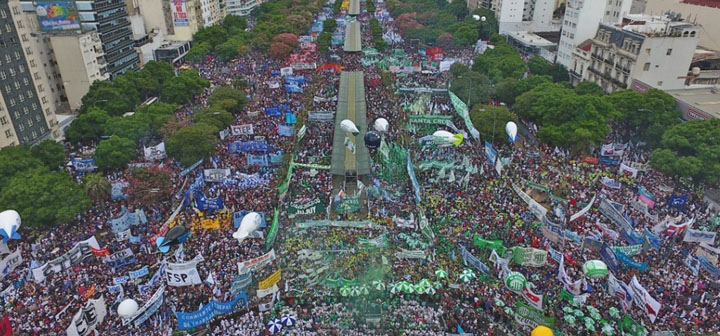 SATSAID presente junto a más de 400.000 trabajadores en la 9 de Julio en contra de las políticas económicas