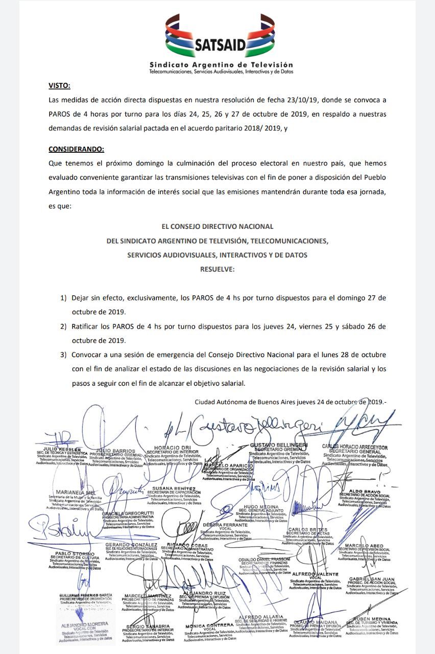 El SATSAID garantiza las transmisiones televisivas el día de las elecciones