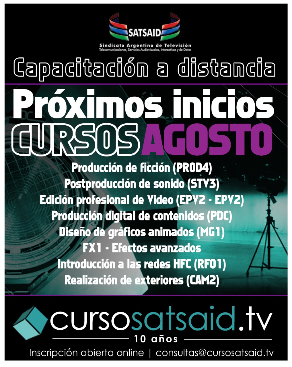CAPACITACIÓN A DISTANCIA: CONTINÚA ABIERTA LA INSCRIPCIÓN PARA LOS CURSOS DE AGOSTO