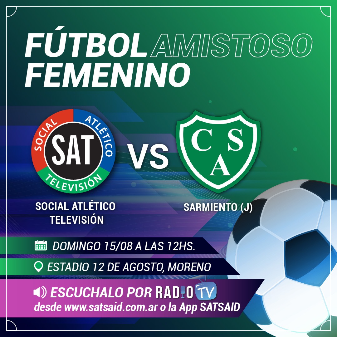 FUTBOL FEMENINO: EL SAT RECIBE A SARMIENTO DE JUNÍN EN OTRO PARTIDO AMISTOSO