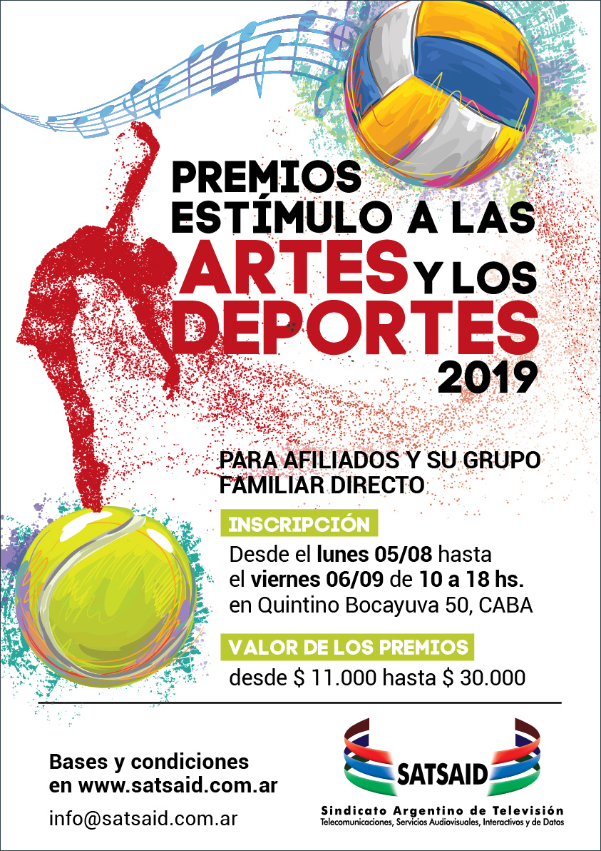 Premios estímulo a las artes y los deportes 2019