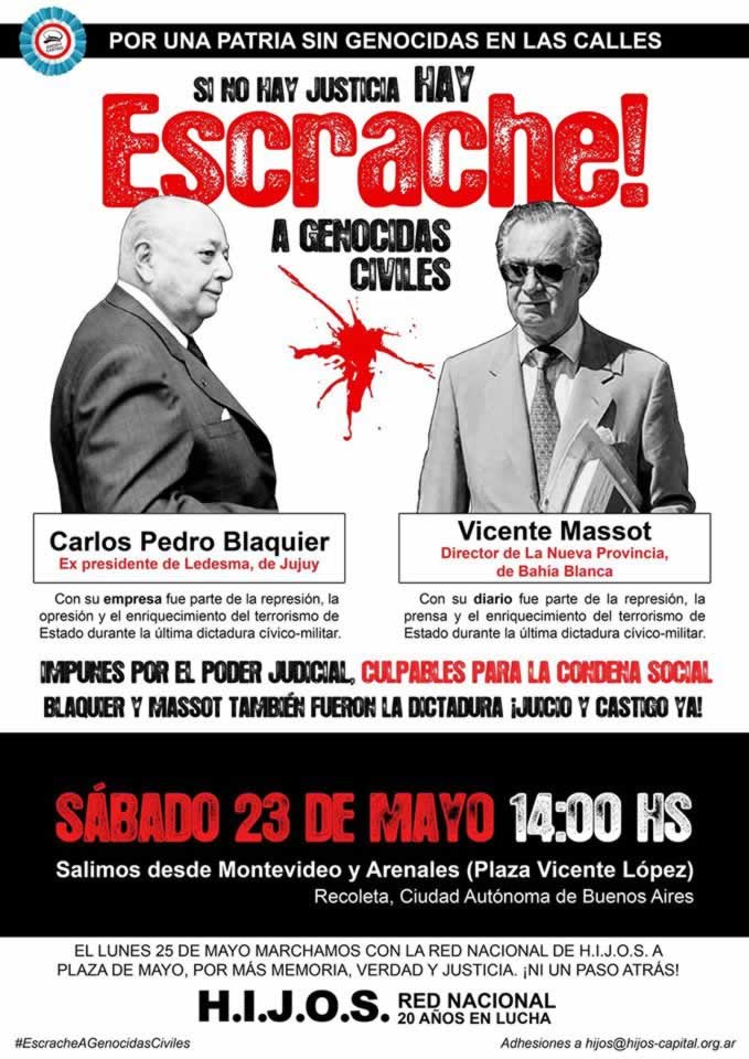Con H.I.J.O.S. en el pedido de justicia