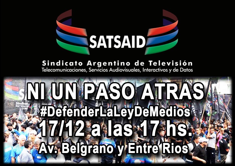 Convocamos a marchar en defensa de la Ley de Medios