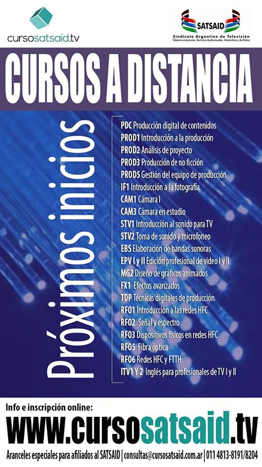Cursos SATSAID: próximos inicios