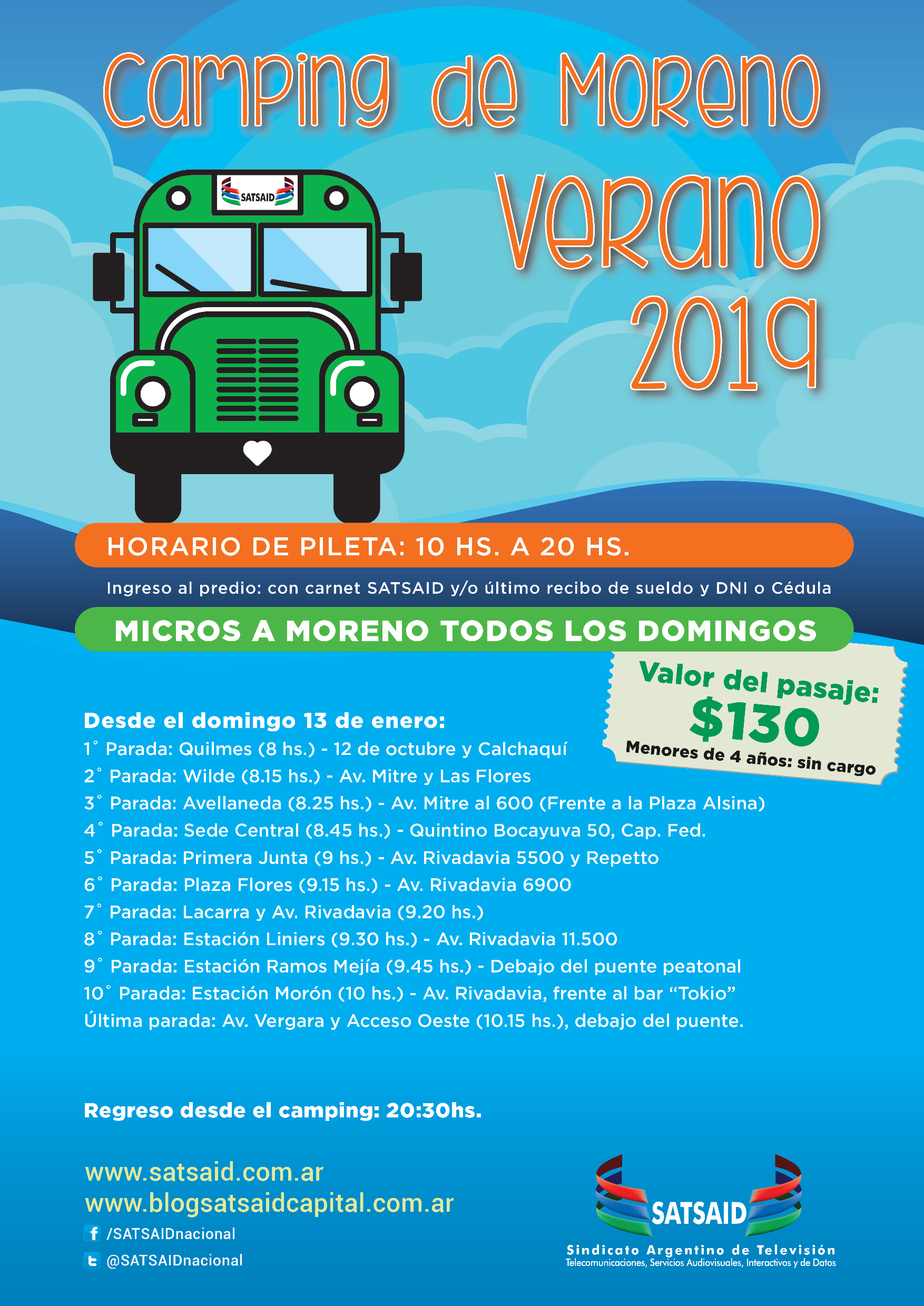 Camping de Moreno, verano 2019