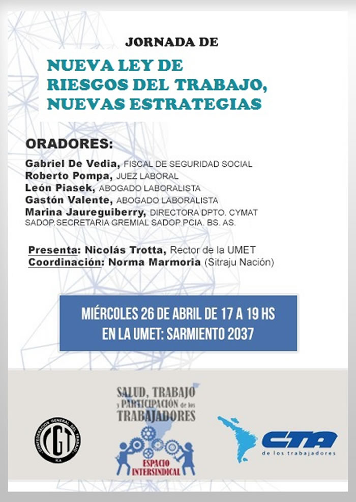 Espacio Intersindical SALUD, TRABAJO Y PARTICIPACION DE LOS TRABAJADORES