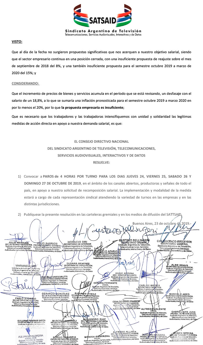 #LaTVPara jueves 24, viernes 25, sábado 26 y domingo 27 de octubre