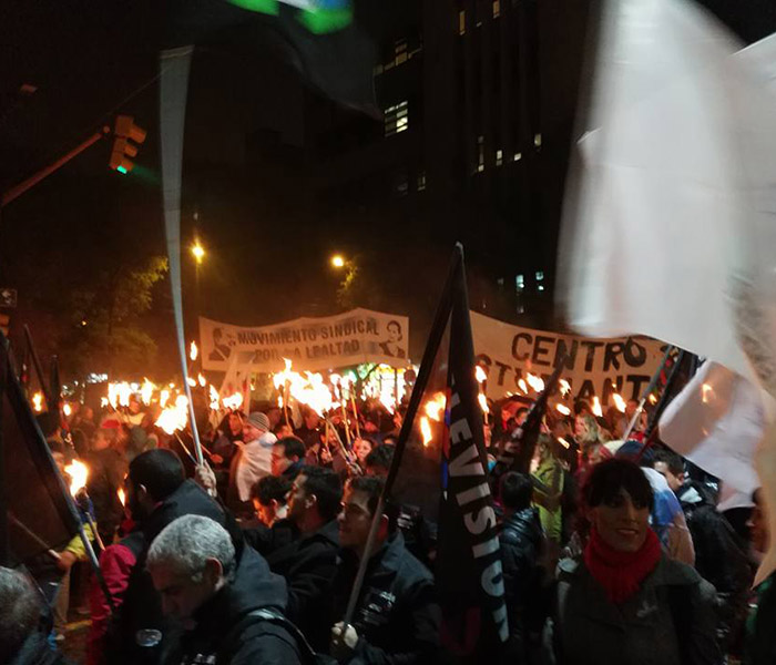 Marcha de las antorchas en Mendoza