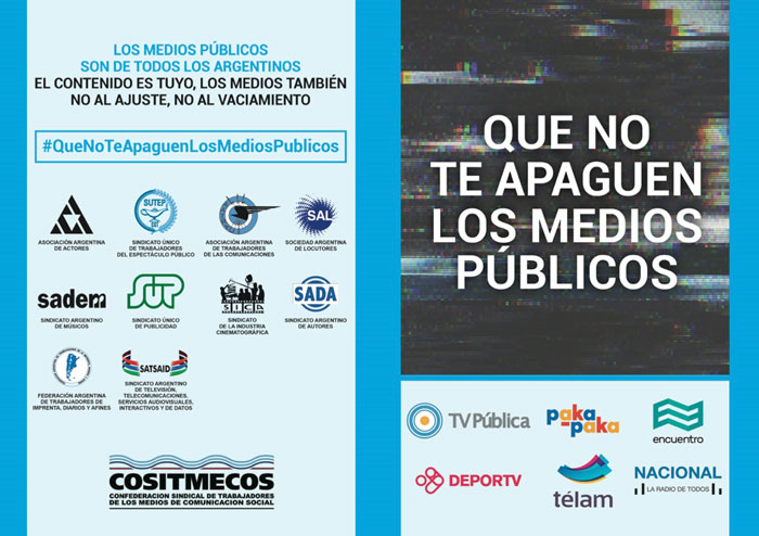 Masiva movilización en defensa de los medios públicos