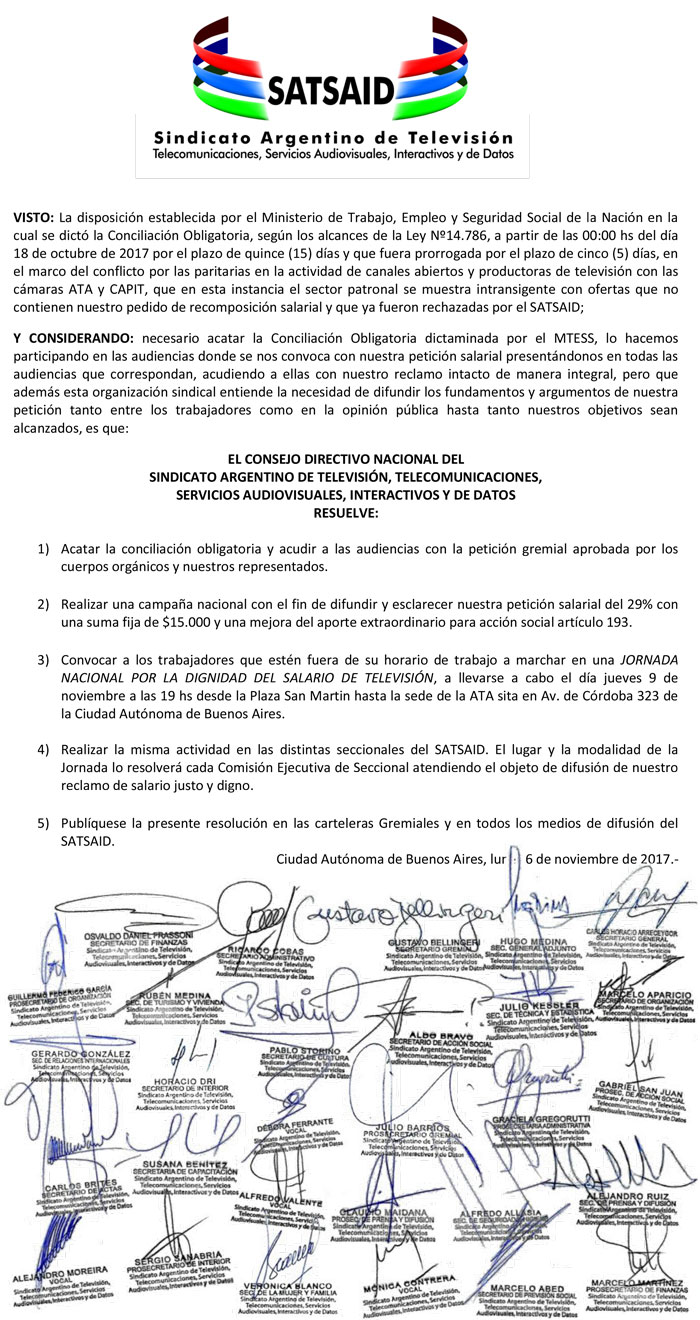 Salarios: Resolución CDN