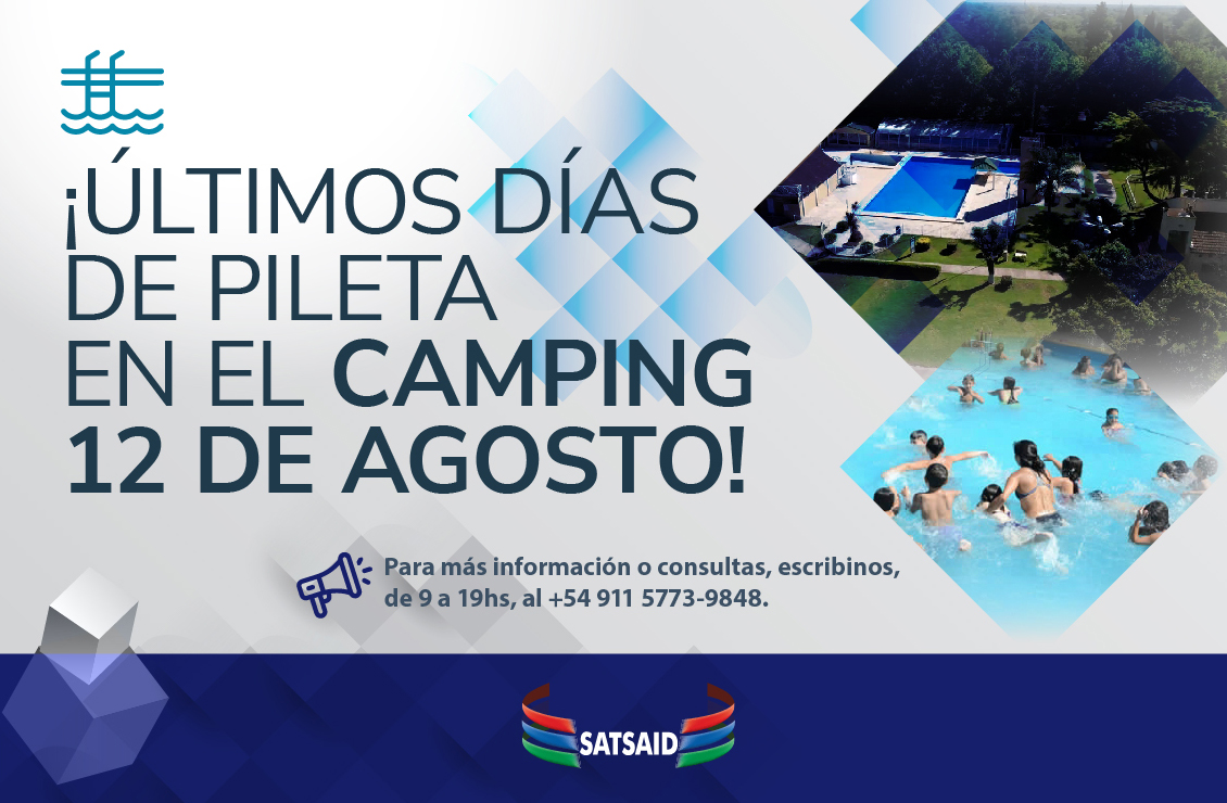 ¡APROVECHÁ LOS ÚLTIMOS DÍAS DE PILETA EN EL CAMPING 12 DE AGOSTO!