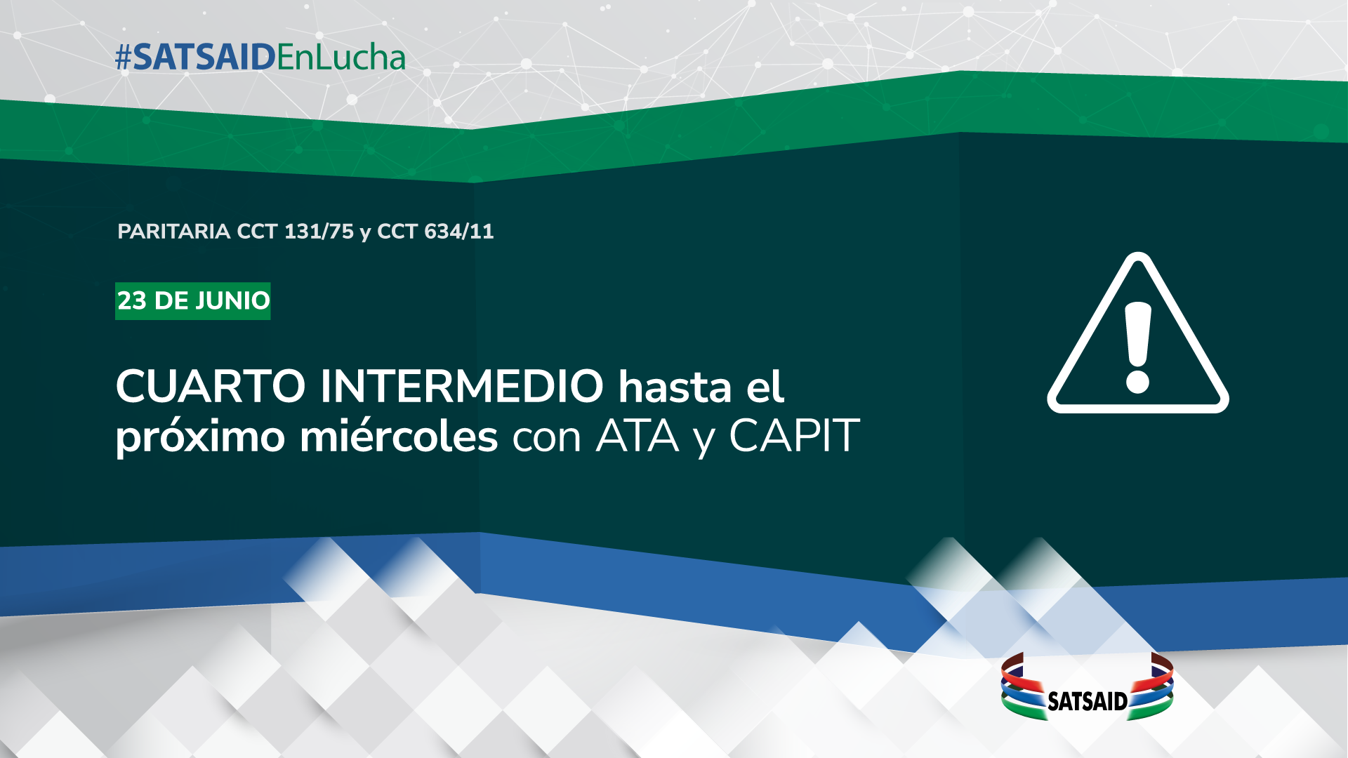 CUARTO INTERMEDIO HASTA EL PRÓXIMO MIÉRCOLES EN LA PARITARIA CON ATA Y CAPIT  