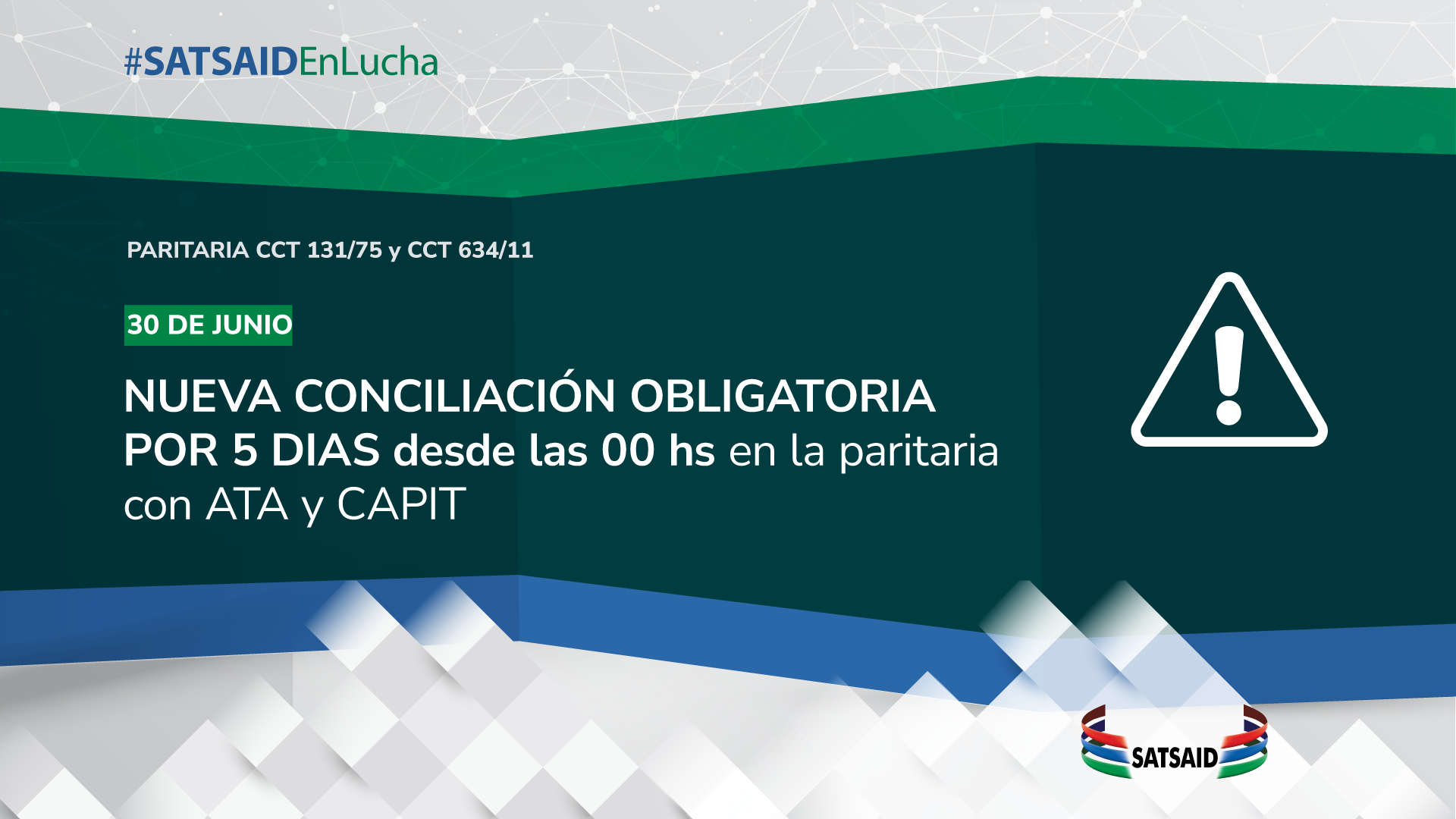 EL MINISTERIO DE TRABAJO DICTÓ UNA NUEVA CONCILIACION OBLIGATORIA EN LA PARITARIA CON ATA Y CAPIT POR 5 DÍAS DESDE LAS 00HS