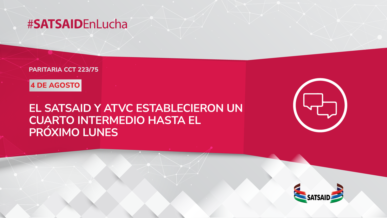 PARITARIA CON ATVC – CUARTO INTERMEDIO HASTA EL PRÓXIMO LUNES 