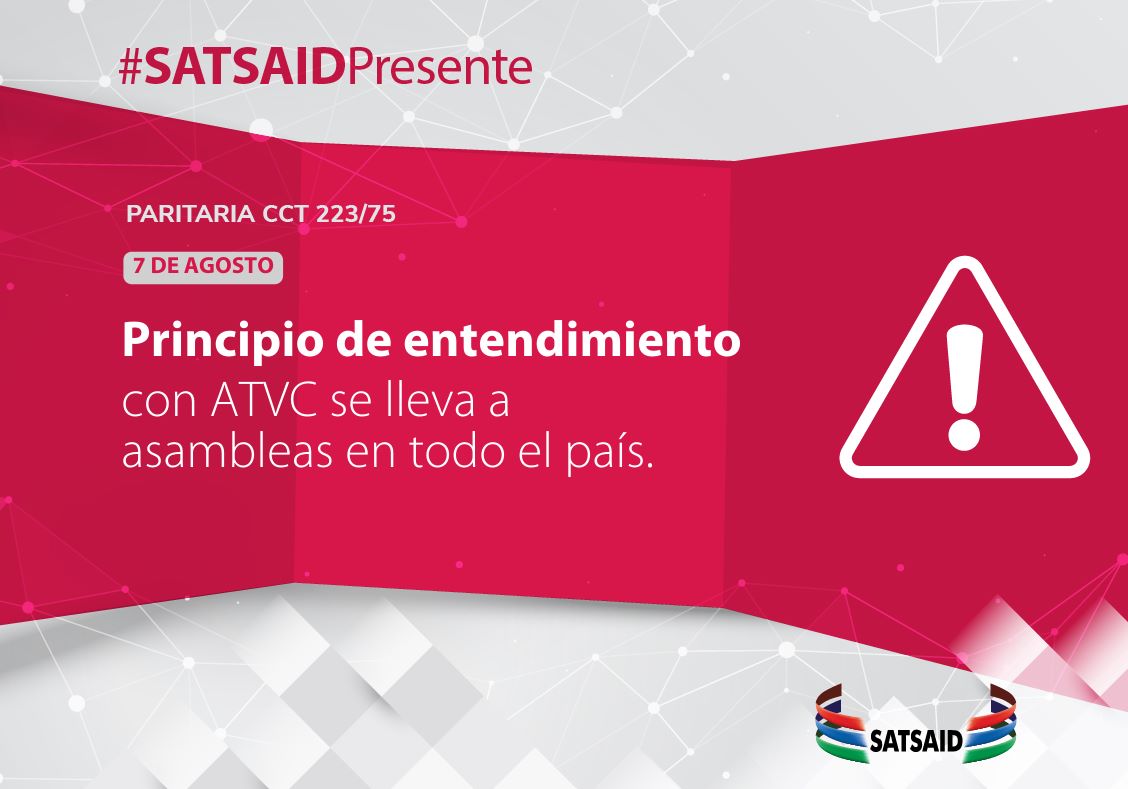 PRINCIPIO DE ENTENDIMIENTO CON ATVC SE LLEVA A ASAMBLEAS EN TODO EL PAÍS