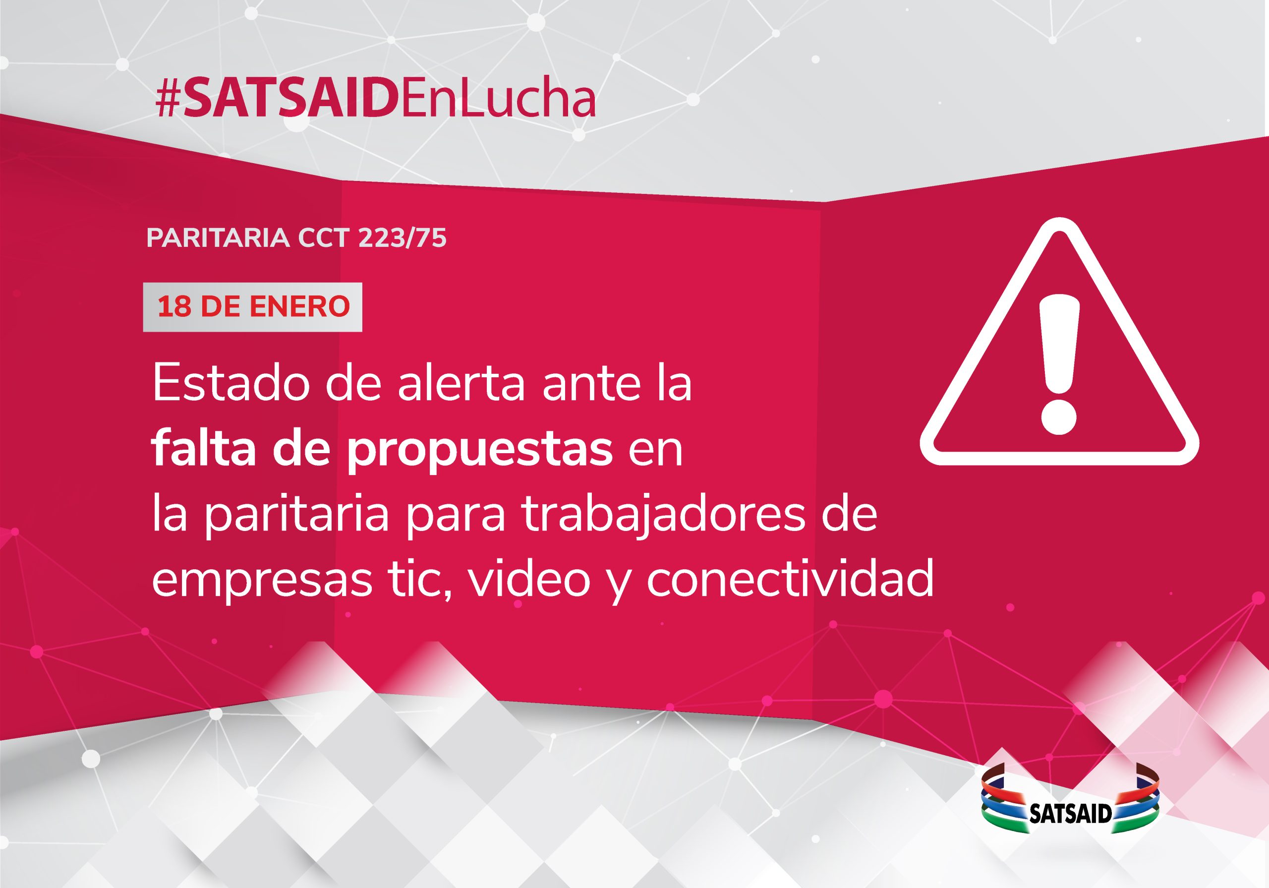 ESTADO DE ALERTA ANTE LA FALTA DE PROPUESTAS EN LA PARITARIA PARA TRABAJADORES DE EMPRESAS TIC, VIDEO Y CONECTIVIDAD 