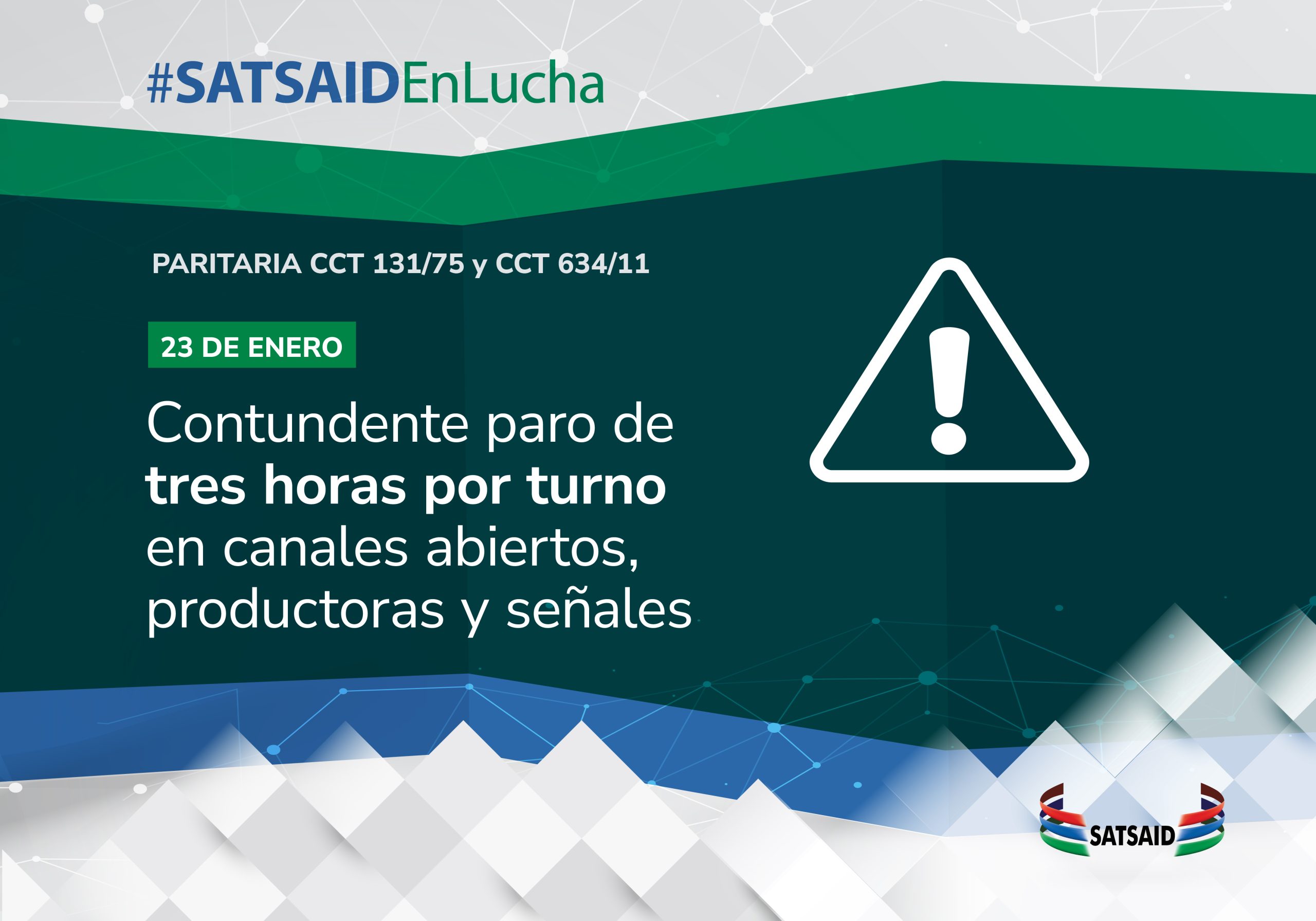 CONTUNDENTE PARO DE TRES HORAS POR TURNO EN CANALES ABIERTOS, PRODUCTORAS Y SEÑALES 