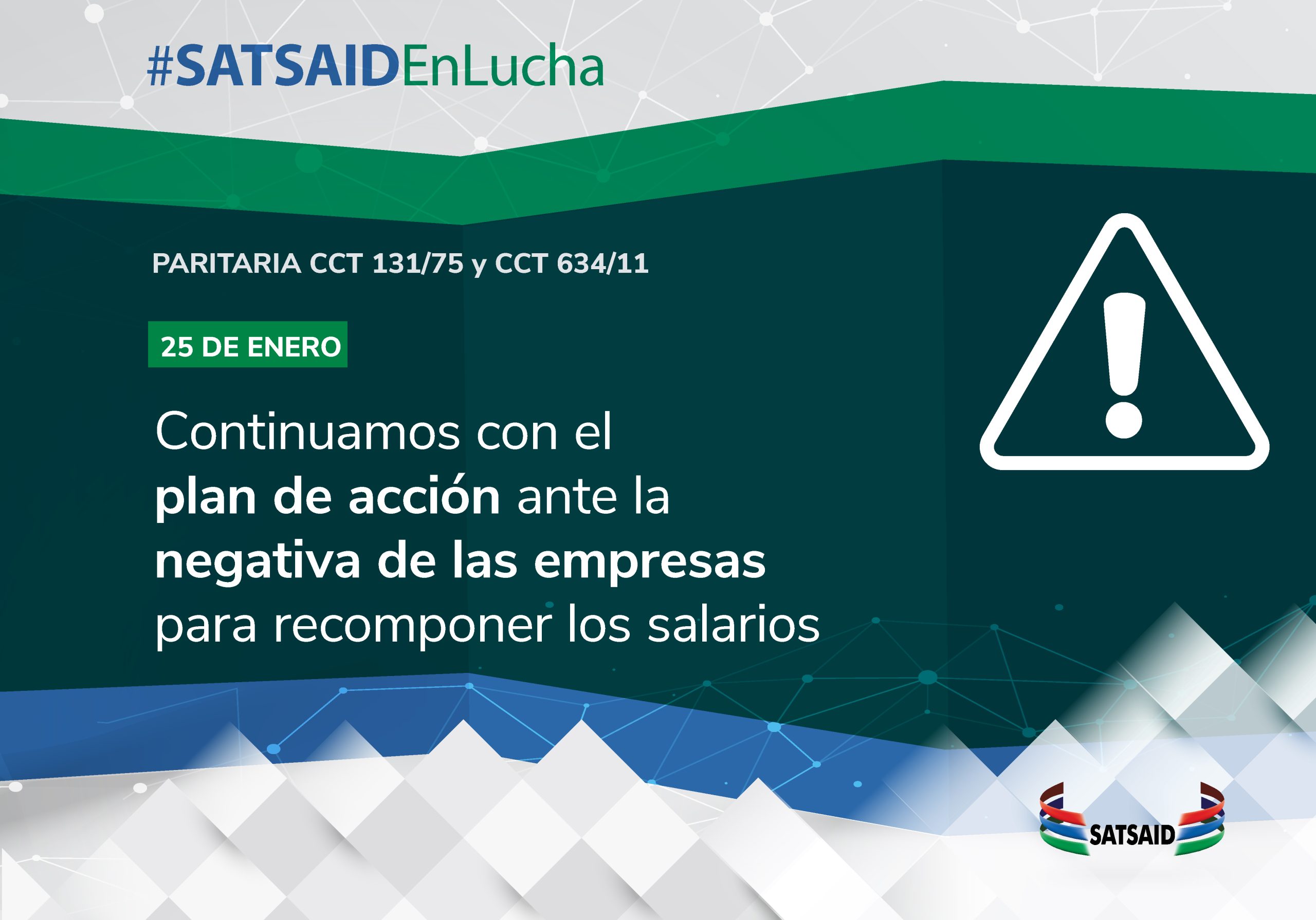 CONTINUAMOS CON EL PLAN DE ACCIÓN ANTE LA NEGATIVA DE LAS EMPRESAS PARA RECOMPONER LOS SALARIOS DE DICIEMBRE 