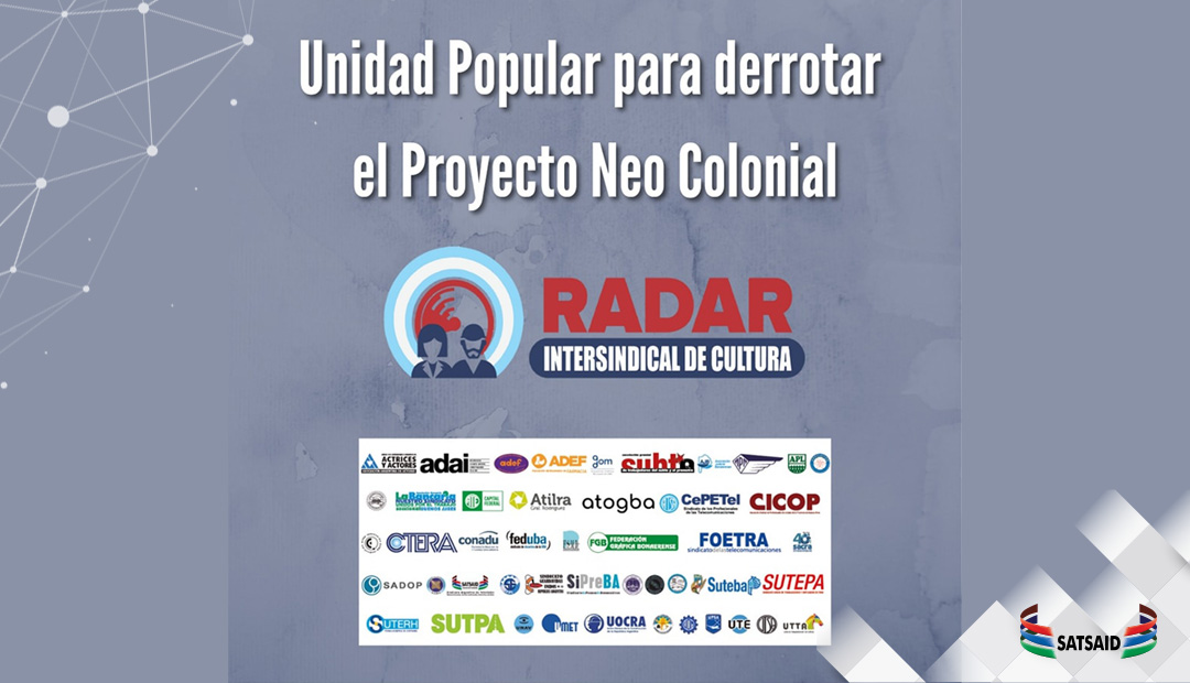 LA INTERSINDICAL DE CULTURA RADAR REPUDIA EL BRUTAL AJUSTE Y LLAMA A ADHERIR AL PARO NACIONAL DEL 24 