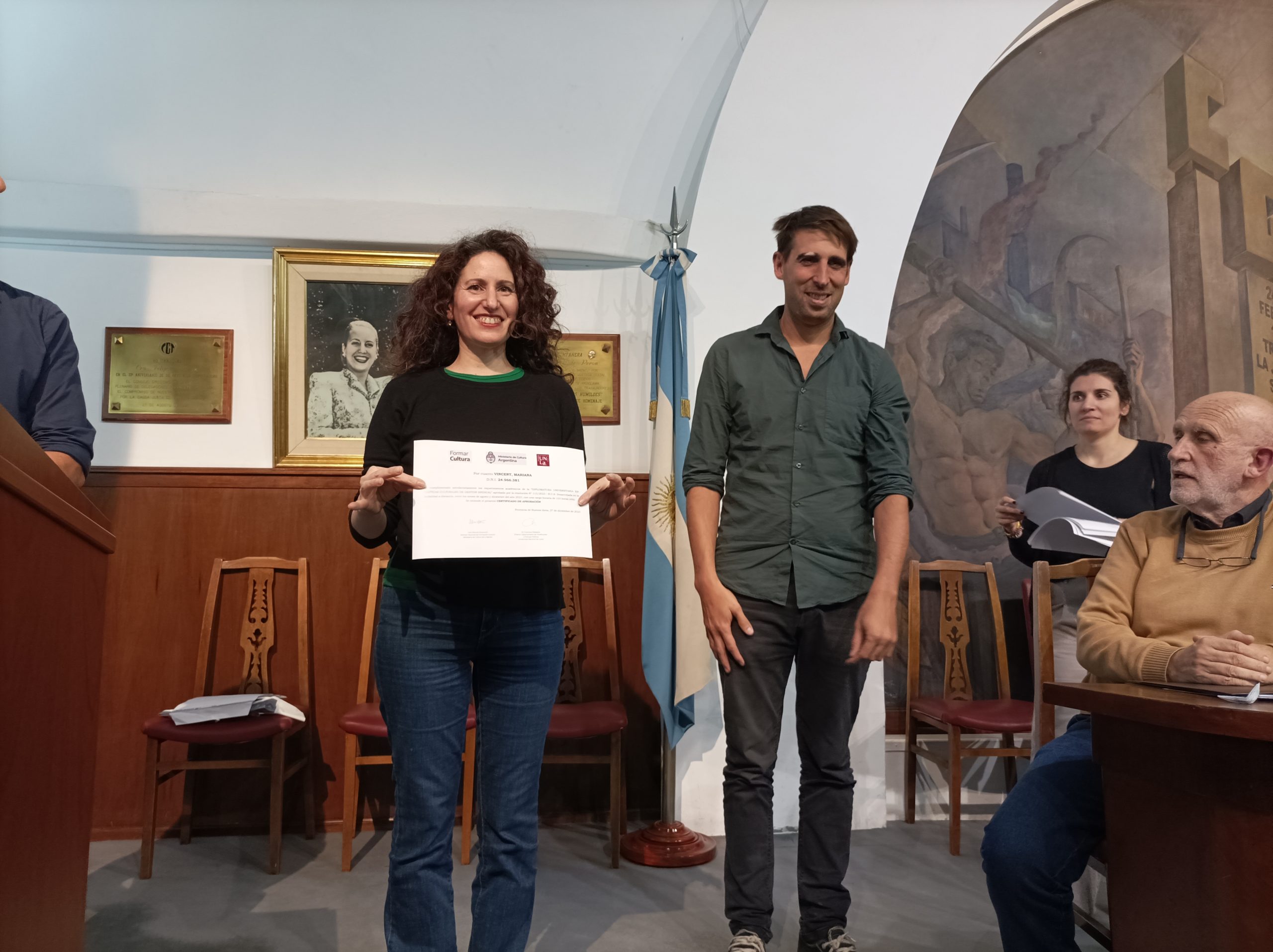 SATSAID PRESENTE EN LA ENTREGA DE CERTIFICADOS DE LA DIPLOMATURA EN POLÍTICAS CULTURALES DE GESTIÓN SINDICAL DE LA SECRETARÍA DE CULTURA, UNLA Y CGT 