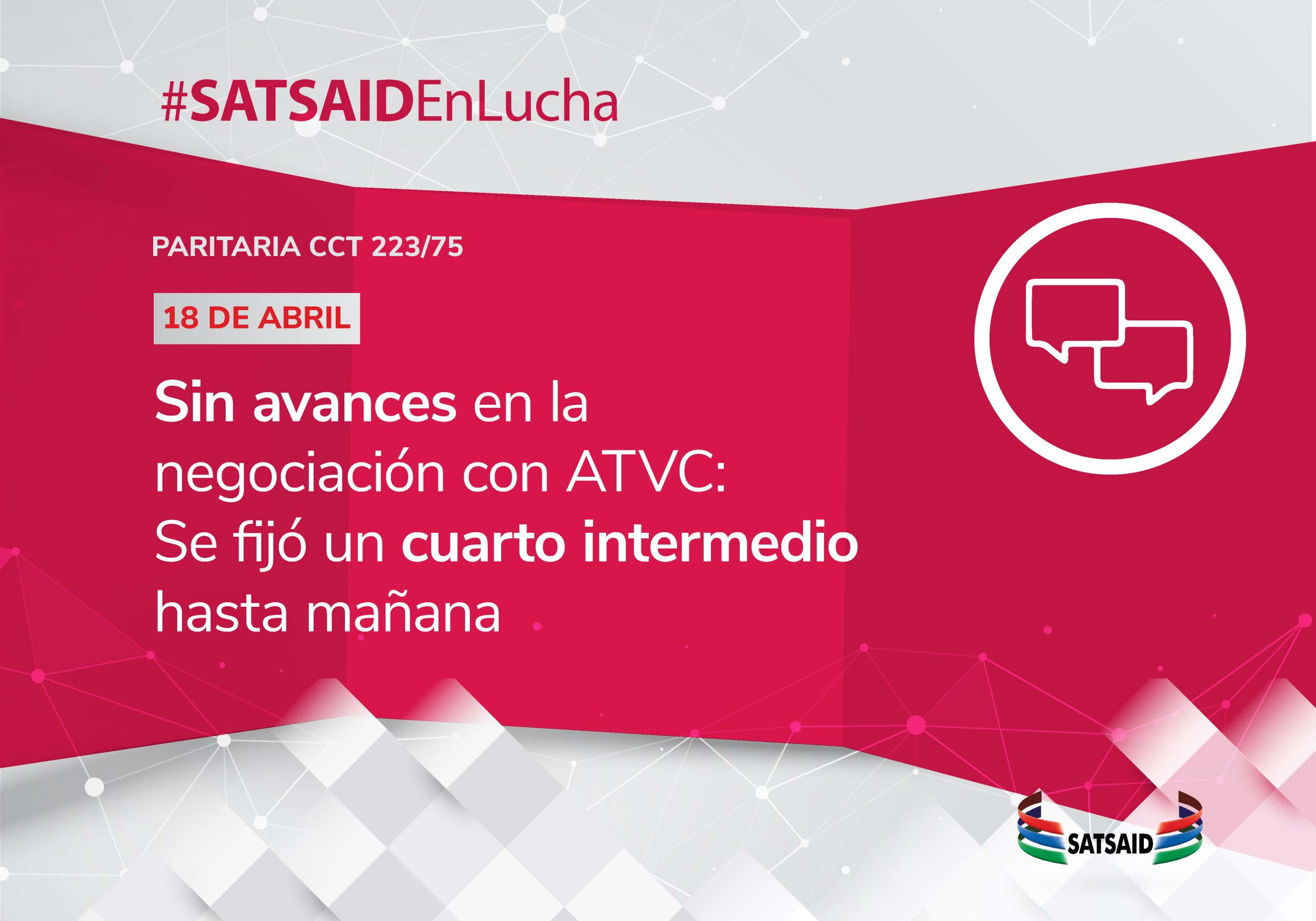 SIN AVANCES EN LA NEGOCIACIÓN CON ATVC: SE FIJÓ UN CUARTO INTERMEDIO HASTA MAÑANA 